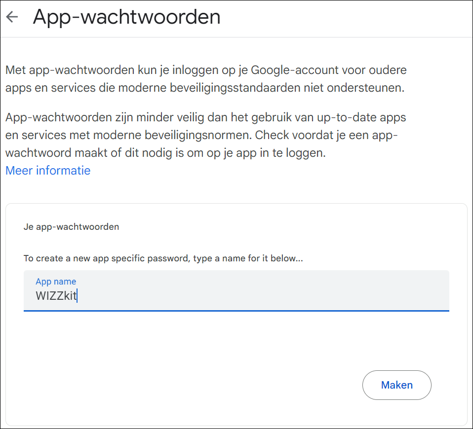 APP wachtwoorden 3 - Instellen desktop