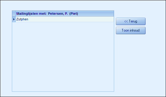 Mailinglijsten - Met relatie