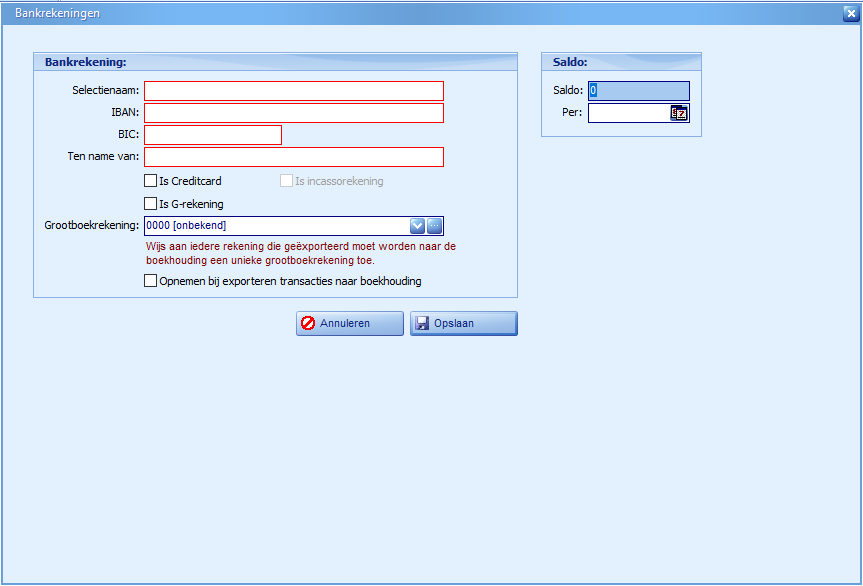 Rekeningen - details