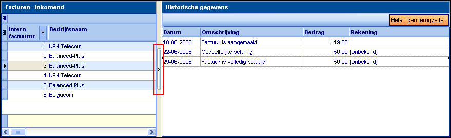 FacturenIN - historie sluiten