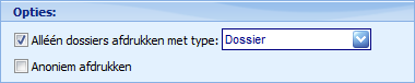Dossiers - afdrukken per type