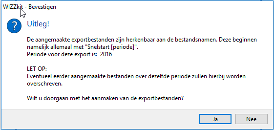 SnelStart - overschrijven bestanden