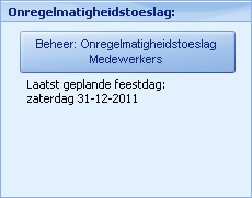 Onregelmatigheidstoeslag - Laatste feestdag