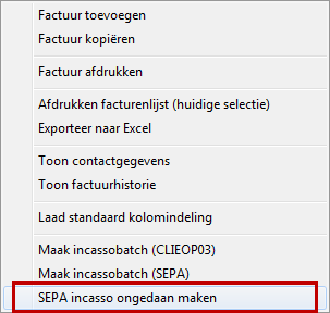 SEPA - Incassobatch ongedaan maken
