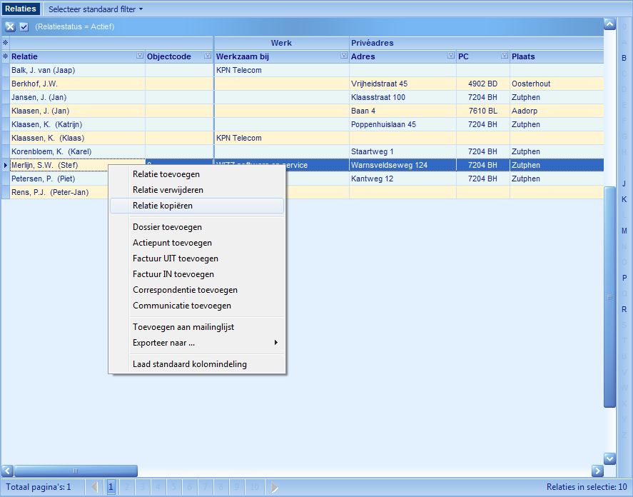 Relaties - kopiëren