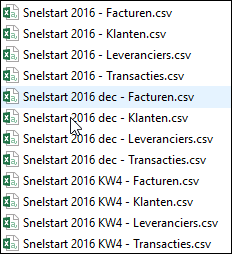 SnelStart - Exportbestanden