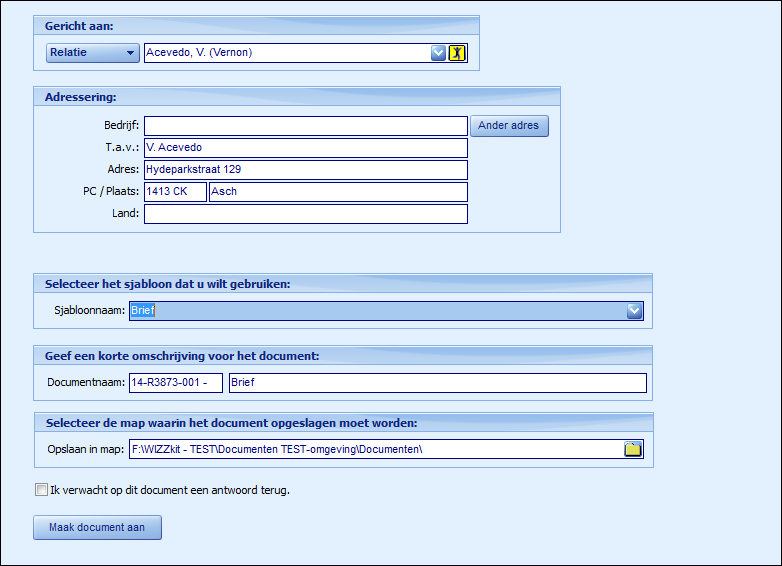 Correspondentie - brief