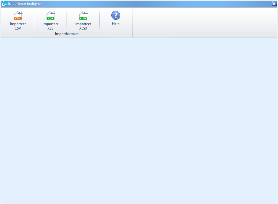 Importeren - Formaat Selectie