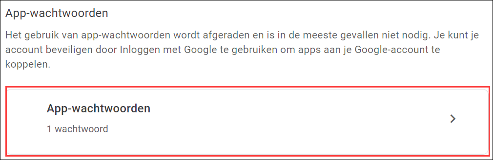 APP wachtwoorden 1 - APP-wachtwoorden - Optie