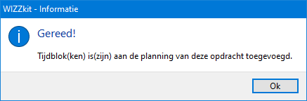 Tijdsblok - toegevoegd