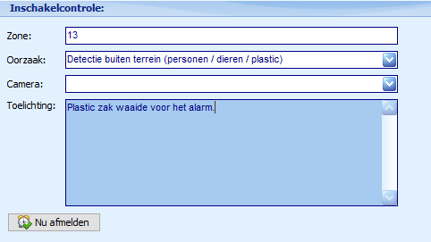 Meldkamer - Afspraak - Afmelding PAC