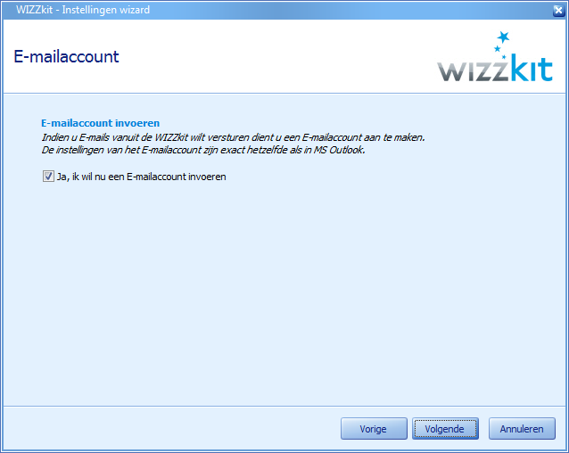 Instellingen - E-mailaccount