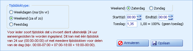 Onregelmatigheidstoeslag - Weekend