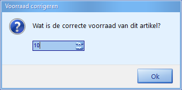 Artikelen - Voorraad corrigeren aantal