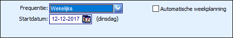 Opdracht - toevoegen - wekelijks